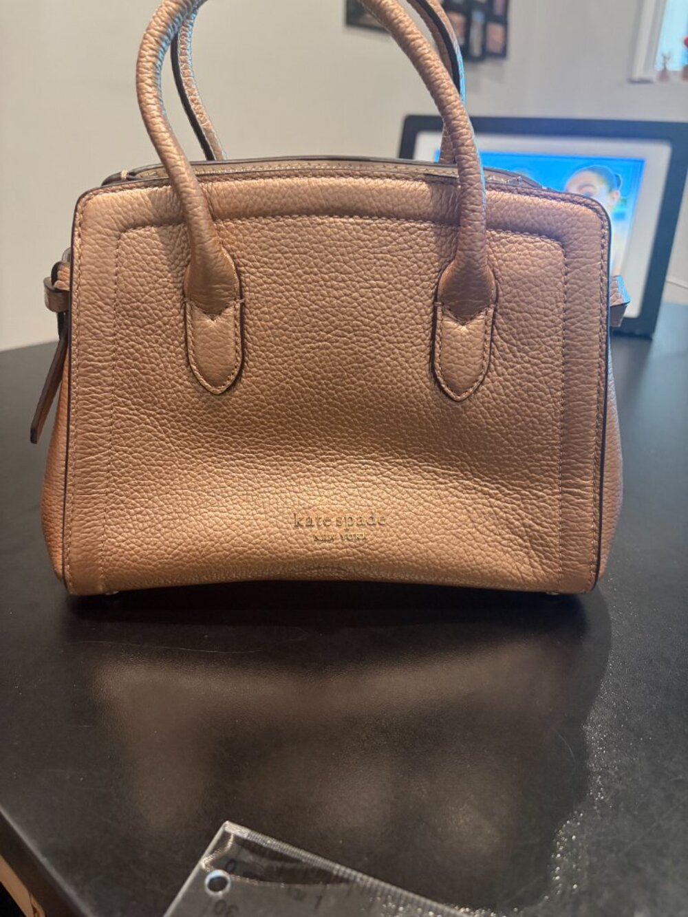 Kate Spade Mini Knot Satchel With Strap. Gold